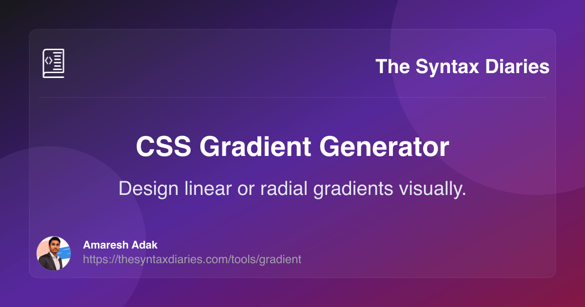 CSS Gradient Generator | Online Gradient Maker Tool