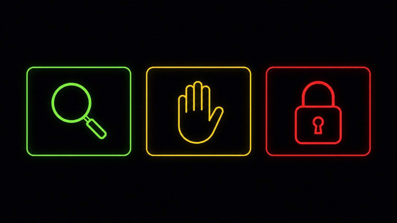 Infographic showing the three permission tiers — Read, Write, and Execute — for AI coding agents