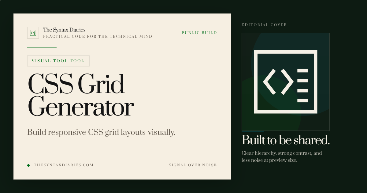 CSS Grid Generator | The Syntax Diaries