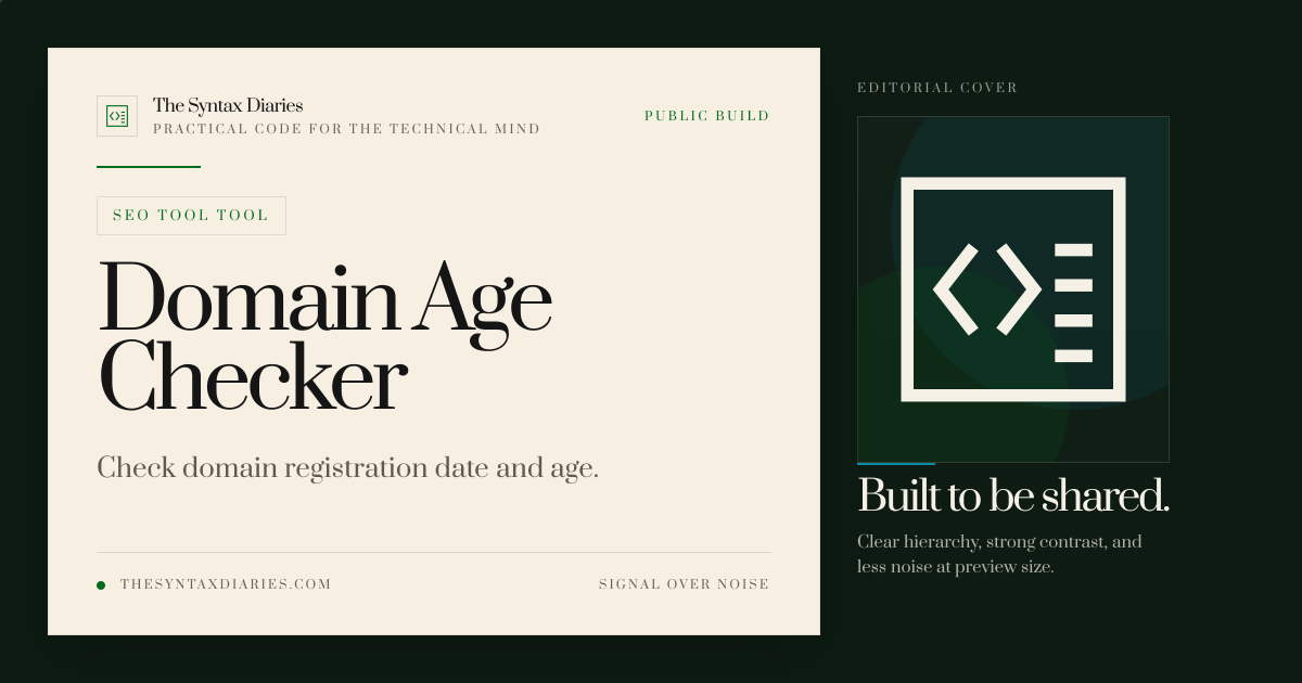 Domain Age Checker | The Syntax Diaries