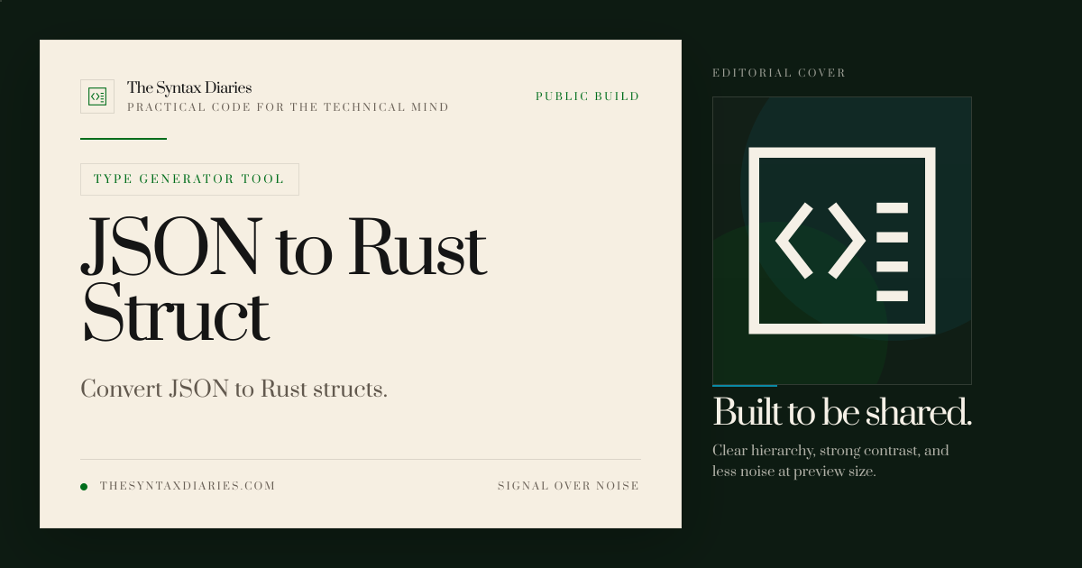 JSON to Rust Struct | The Syntax Diaries