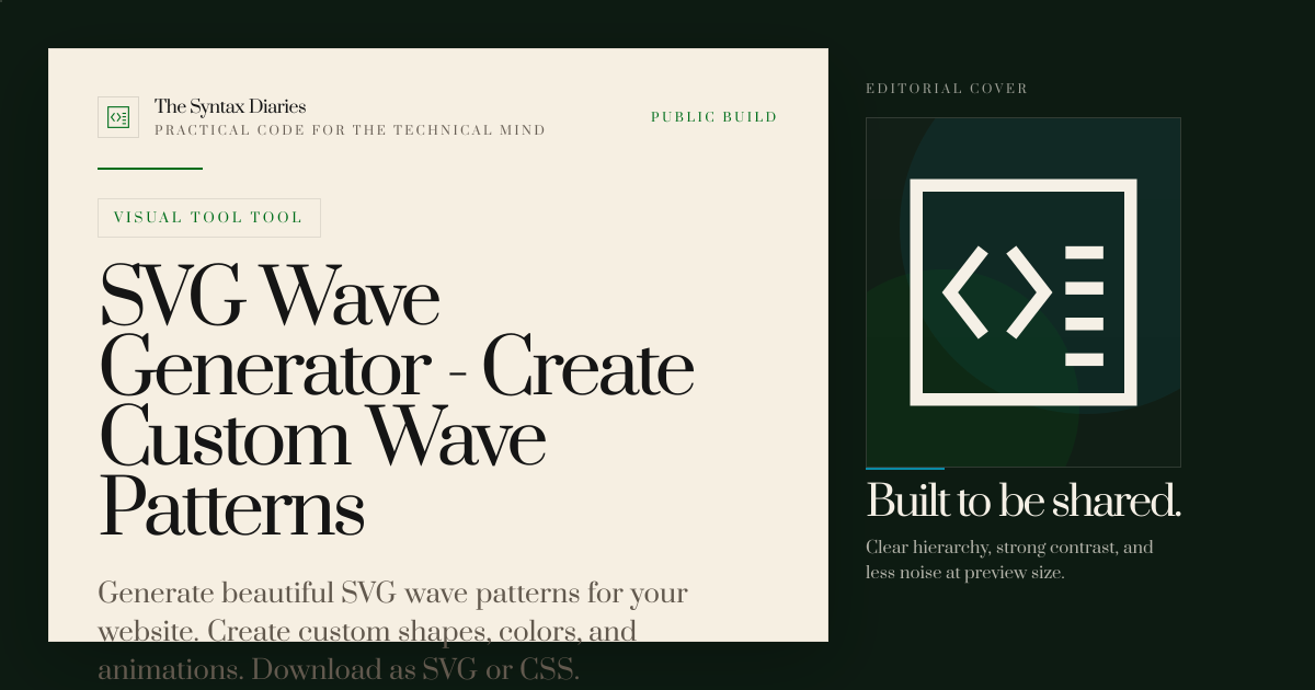 SVG Wave Generator - Create Custom Wave Patterns | The Syntax Diaries