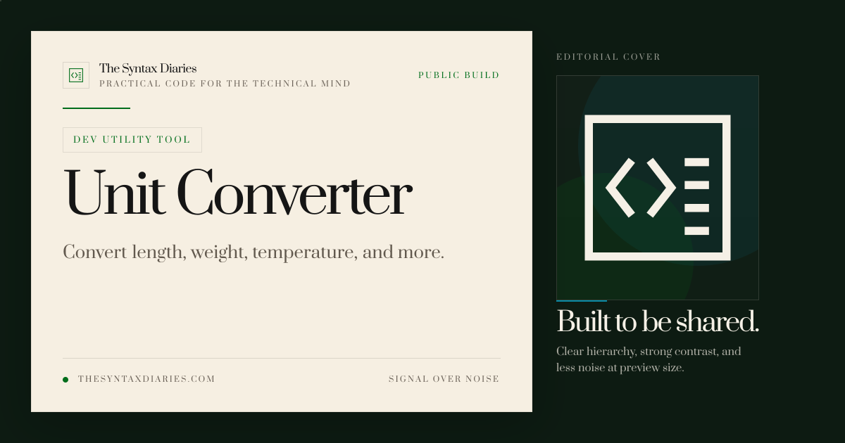 Unit Converter | The Syntax Diaries