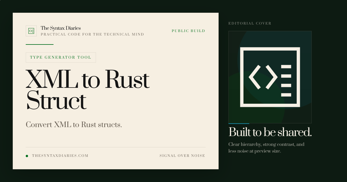 XML to Rust Struct | The Syntax Diaries